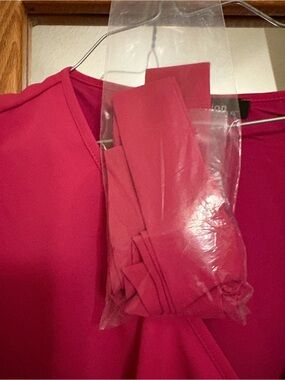 Bright Fuchsia Wrap-Style Top